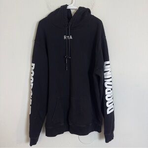 R+A Black dogpound pullover hoodie